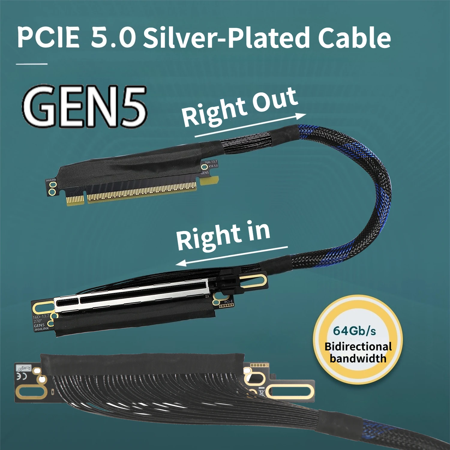 직각으로 접을 수 있는 리버스 PCIe 5.0 X16  - Pcie 5.0 Gpu Riser Cable 리뷰 및 가격