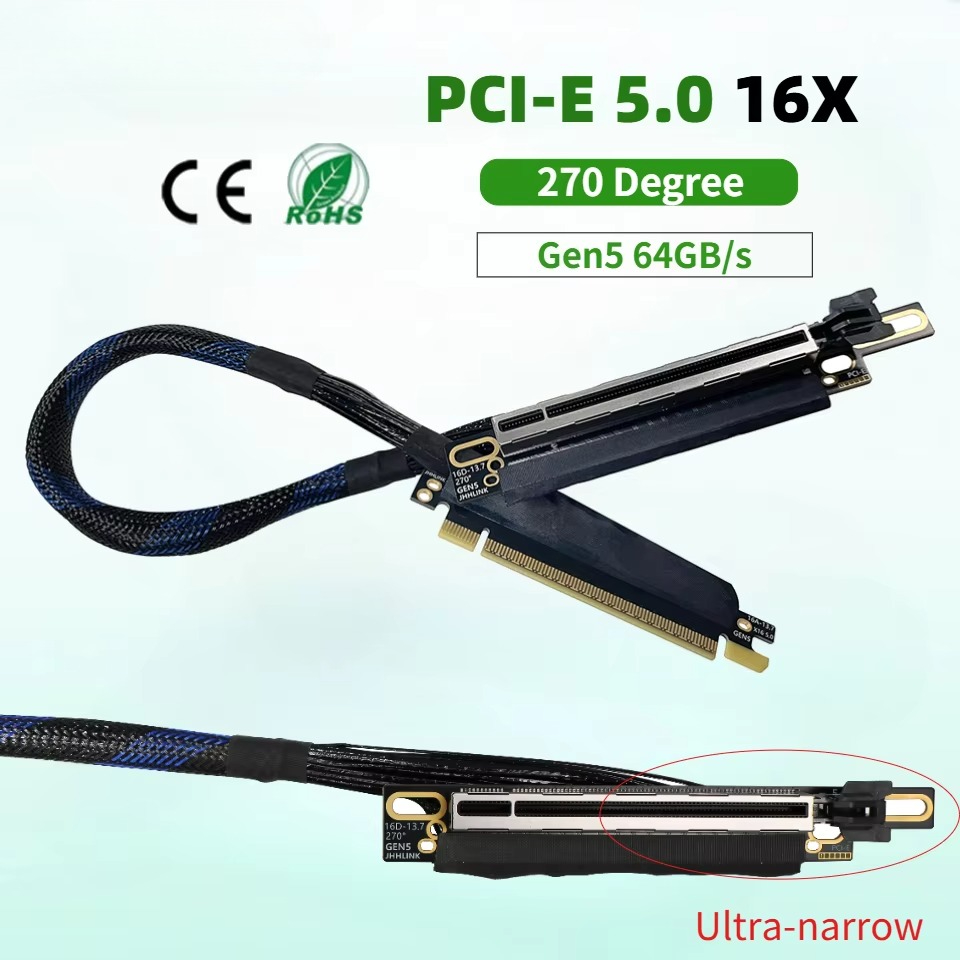 직각으로 접을 수 있는 리버스 PCIe 5.0 X16  - Pcie 5.0 Gpu Riser Cable 리뷰 및 가격